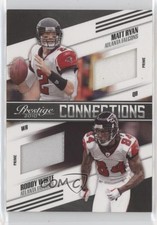 2010 Playoff Prestige Materials Prime 19/50 Matt Ryan Roddy White #15 8e3