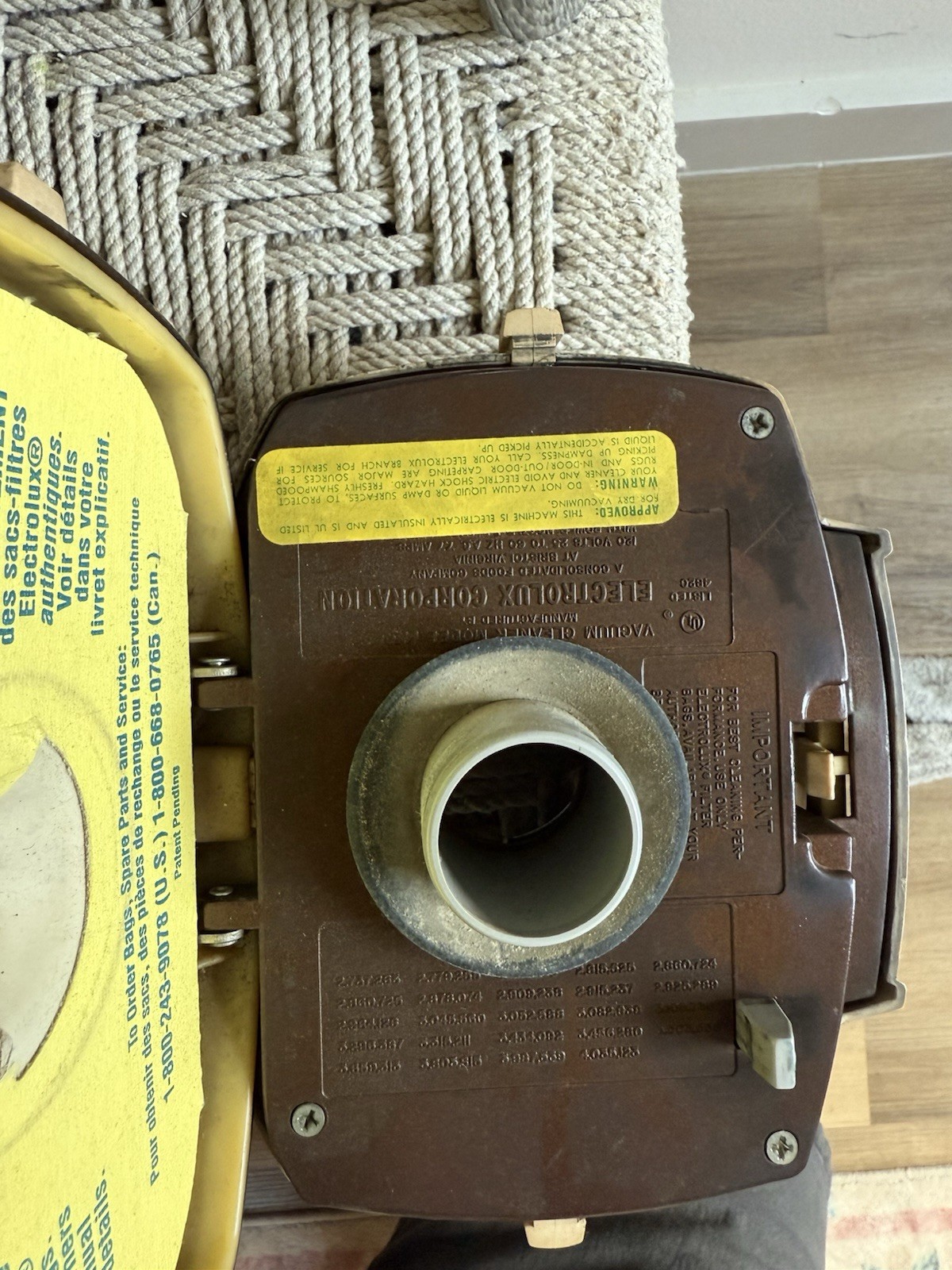 🍊Vintage 1980s Electrolux Model 1453 Canister Vacuum White/Brown | WORKS!