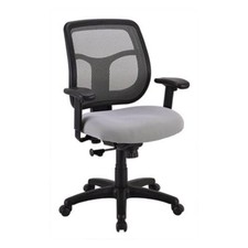 The Raynor Group, Inc MT9400SR Apollo Mid-back Mesh Chair, Silver Seat/silver
