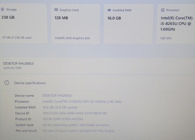 Dell Latitude 3500 15