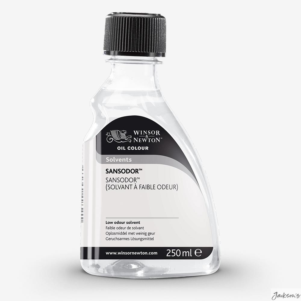 Winsor & Newton Sansodor Low Odour Solvent 250ml For Oil Colour Brush Cleaning