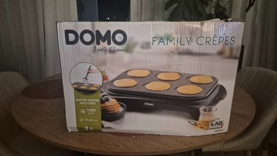 Domo DO8709P Pancake Maker, 1000 W, Schwarz EU Stecker