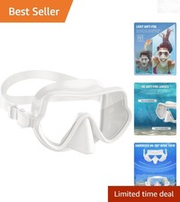 Frameless Swim Goggles Anti-Fog Anti-Glare Tempered Glass Diving Snorkeling