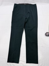 Ann Taylor Regular Fit Dark Green Trouser Dress Pants Size 14 Zipper Leg