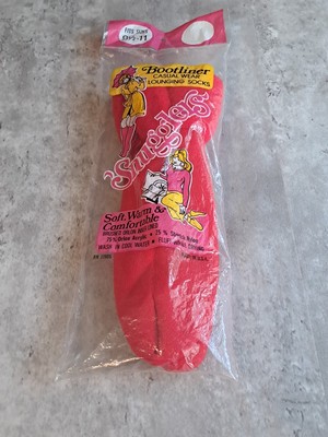 Vintage Snugglers Lounging Socks Or Bootliners NOS Red  