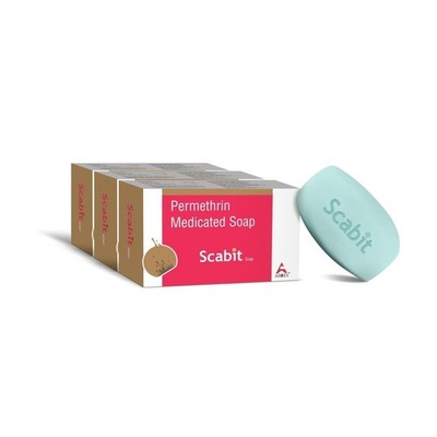 3 x Permethrin Scabit Soap 100 gram free shipping