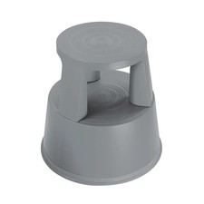 Image of 2Work Plastic Step Stool with Non-Slip Rubber Base 430mm Dark Grey 2W04998