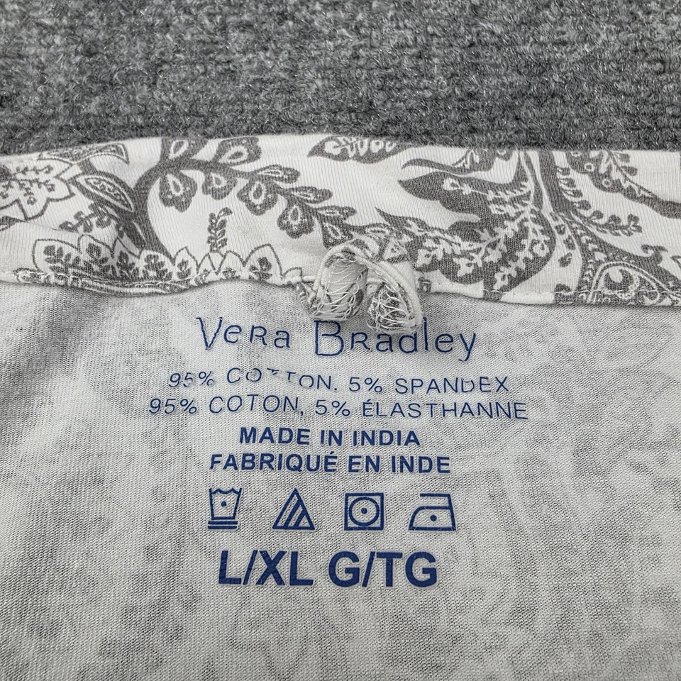 Vera Bradley Robe Womens L XL Paisley Kimono Belted Pockets Soft Plush Bathrobe - Image 3 of 4