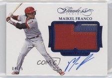 2017 Panini Flawless Sapphire 4/15 Maikel Franco #PA-MF Patch Auto 0r5l