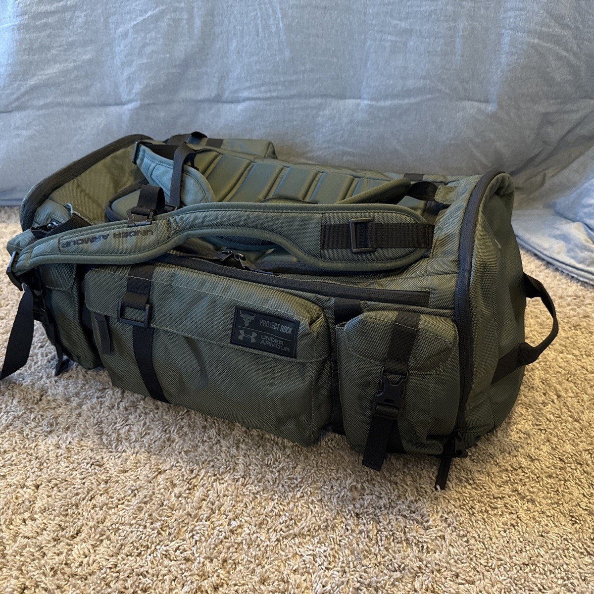 Under Armour X Project Rock Original Duffle Bag Backpack