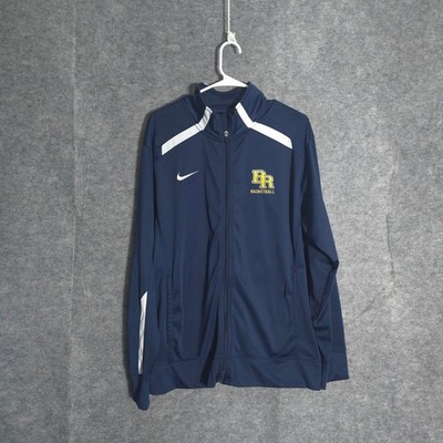 Nike BR Basketball Track Jacket Mens L Navy Blue Full Zip Warmup 598443 ProFit!
