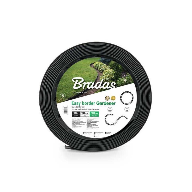 Bordure de jardin anthracite EASY BORDER pour massifs et allées