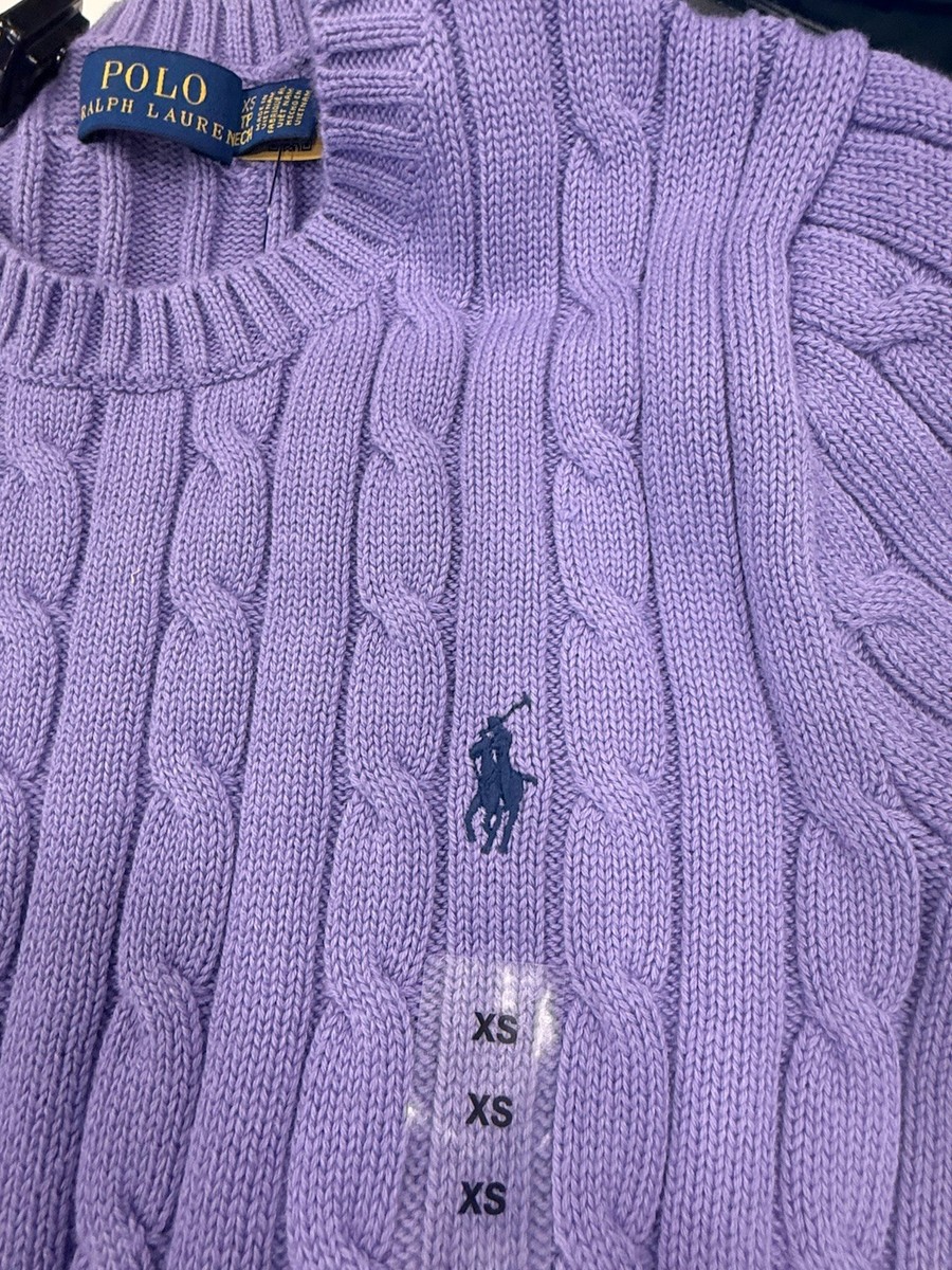 Polo by Ralph Lauren 半袖ニット S 薄紫 Polo Ralph Lauren Light Purple Cable Knit Polo T-Shirt XL Polo