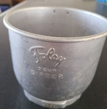 Foley Vintage 5-Cup Aluminum Flour Sifter Manual Hand Squeeze, Made in USA