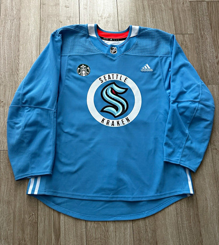 adidas Seattle Kraken Price #48 Blue NHL Light Blue MIC Hockey Jersey Size 58