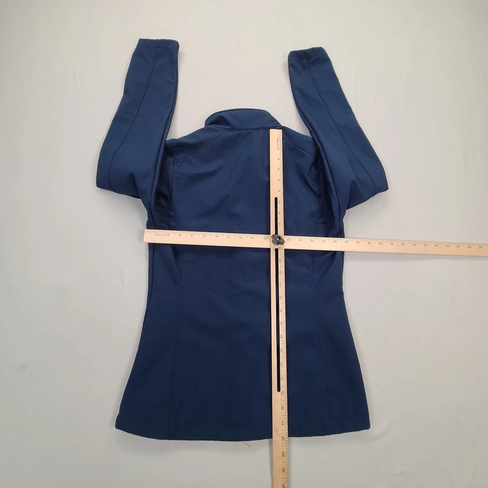 Chaqueta Port Authority para mujer pequeña azul cremallera completa polar informal cómoda elegante Foto 3 de 4