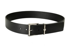 Versace Black 100 Leather Silver Medusa Head Decorated Belt US 46 IT 115