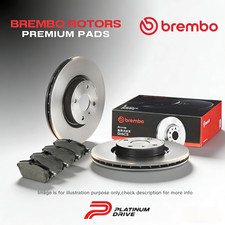 1 Pair Rear Brembo Disc Rotors+KDH Brake Pads for Infiniti QX30 2016-2021 295mm
