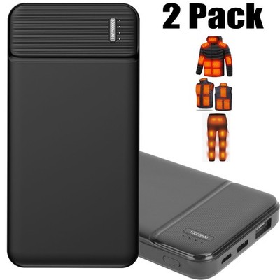 2PCS 30000mah Heated Vests Jackets Battery Pack PD18W Fast Charger Phone Charger