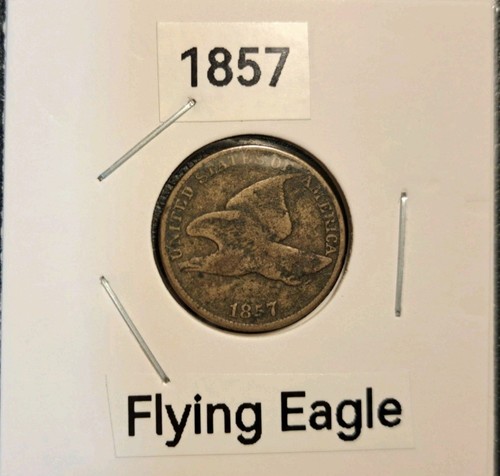 1857, Flying Eagle One Cent Coin, 1C, Small Letters