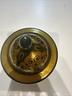 Vintage Russian Lacquer Bowl With Lid Black Green Gold USSR — photo 2