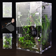 Acrylic Jumping Spider Enclosure - Insect Terrarium for Spiders, Mantises, Ta...