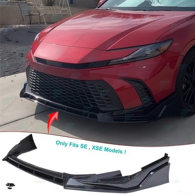 Fit For Toyota Camry SE XSE Front Bumper Splitter Lip Gloss Black 2025 2026