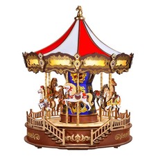 Robotime AMC01 Rolife Classic Carousel 3D Wooden Puzzle