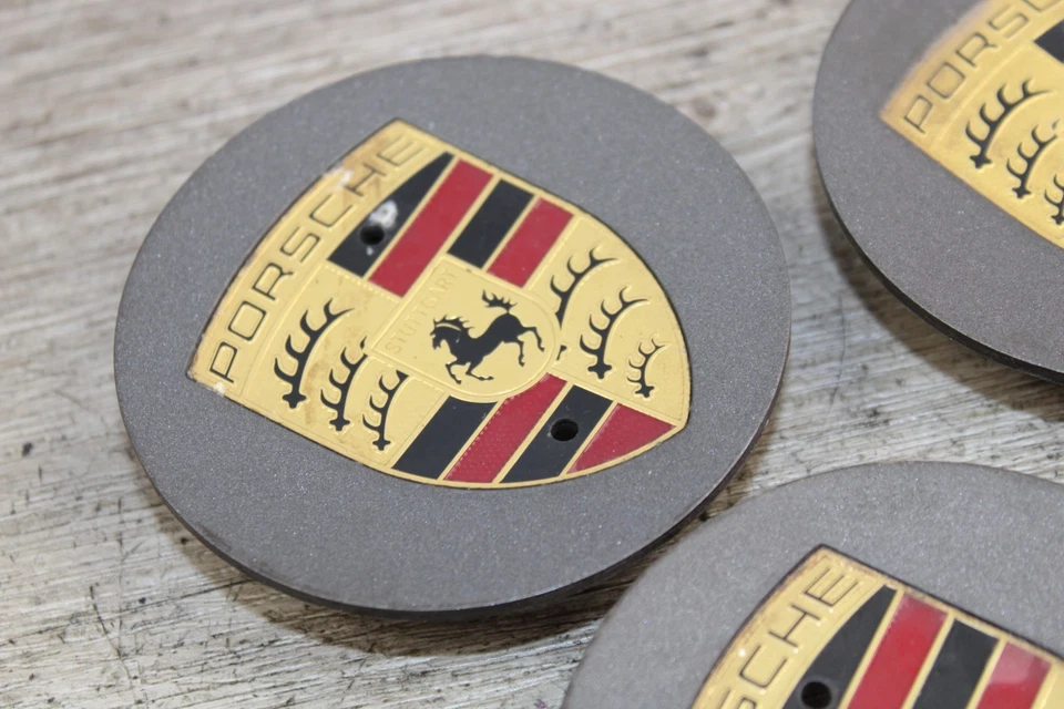 10-16 PORSCHE PANAMERA 970 WHEEL CENTER CAPS SET OF 4 SATIN GRAY 76MM - Image 4 of 4