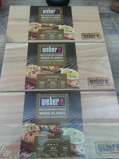 3 x Weber Zendernholz Räucherbretter 17522 Mittel (30 x 15cm) 2er Pack