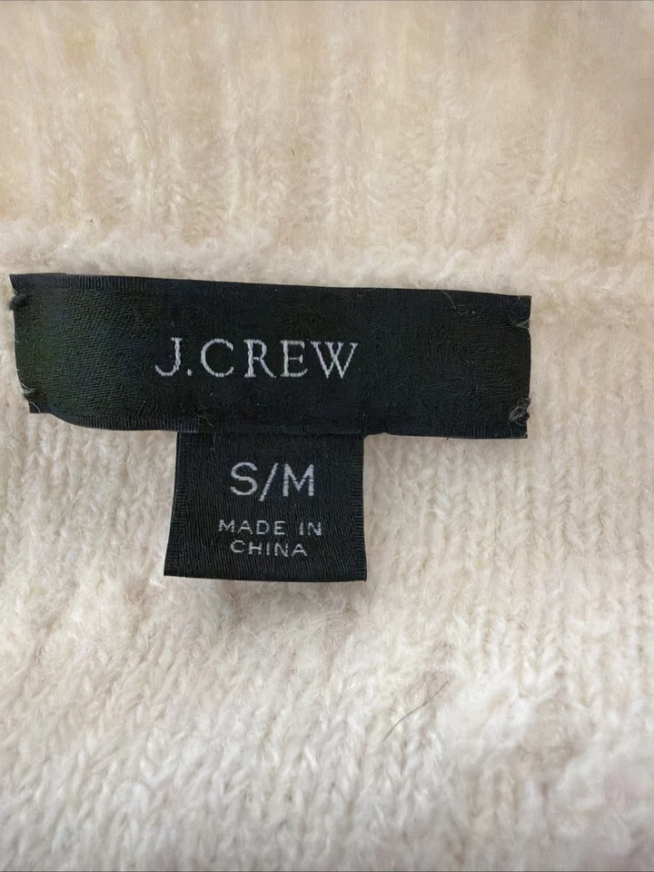 Vestido suéter tejido crema J.Crew para mujer S/M tejido con cable mezcla de lana merino Foto 3 de 3