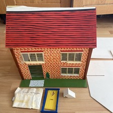 Vintage Wooden Dolls House - toy Playset 