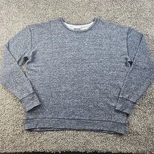 Jungmaven Sweatshirt Mens Large Blue Salt Pepper Hemp Crew Neck Pullover 