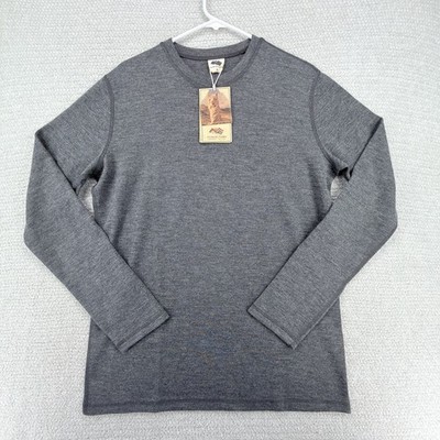 Arms of Andes 100% Alpaca Wool Sweater Mens Large Gray Long Sleeve Crew Neck