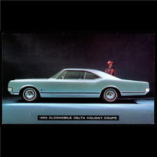 1965 Oldsmobile Delta Holiday Coupe Original Dealer Promo Postcard Unused