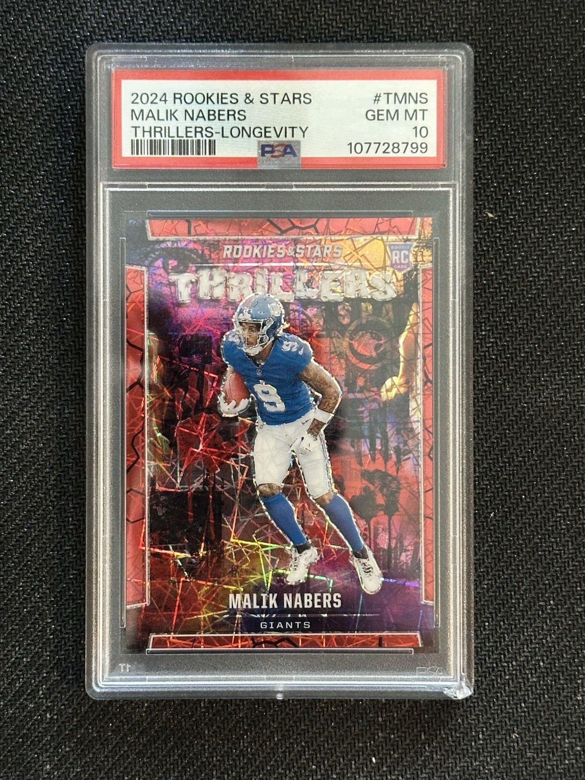 Malik Nabers Panini Rookies & Stars Thrillers #TMNS Longevity