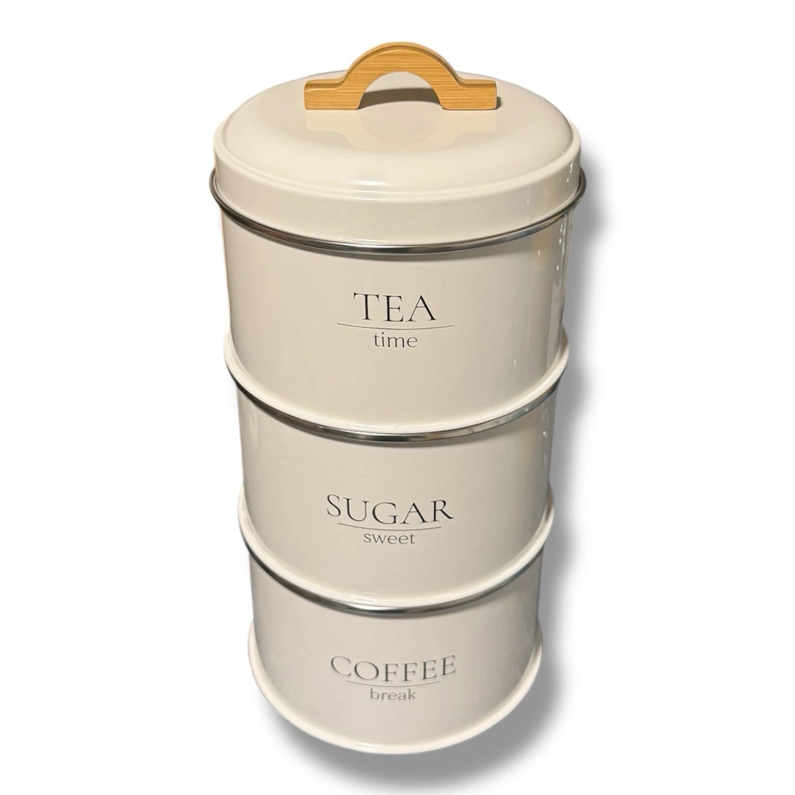 3 Stacking Canisters For Tea Coffee Sugar Kitchen Organizer Canister Set Modern
Opens in a new windo