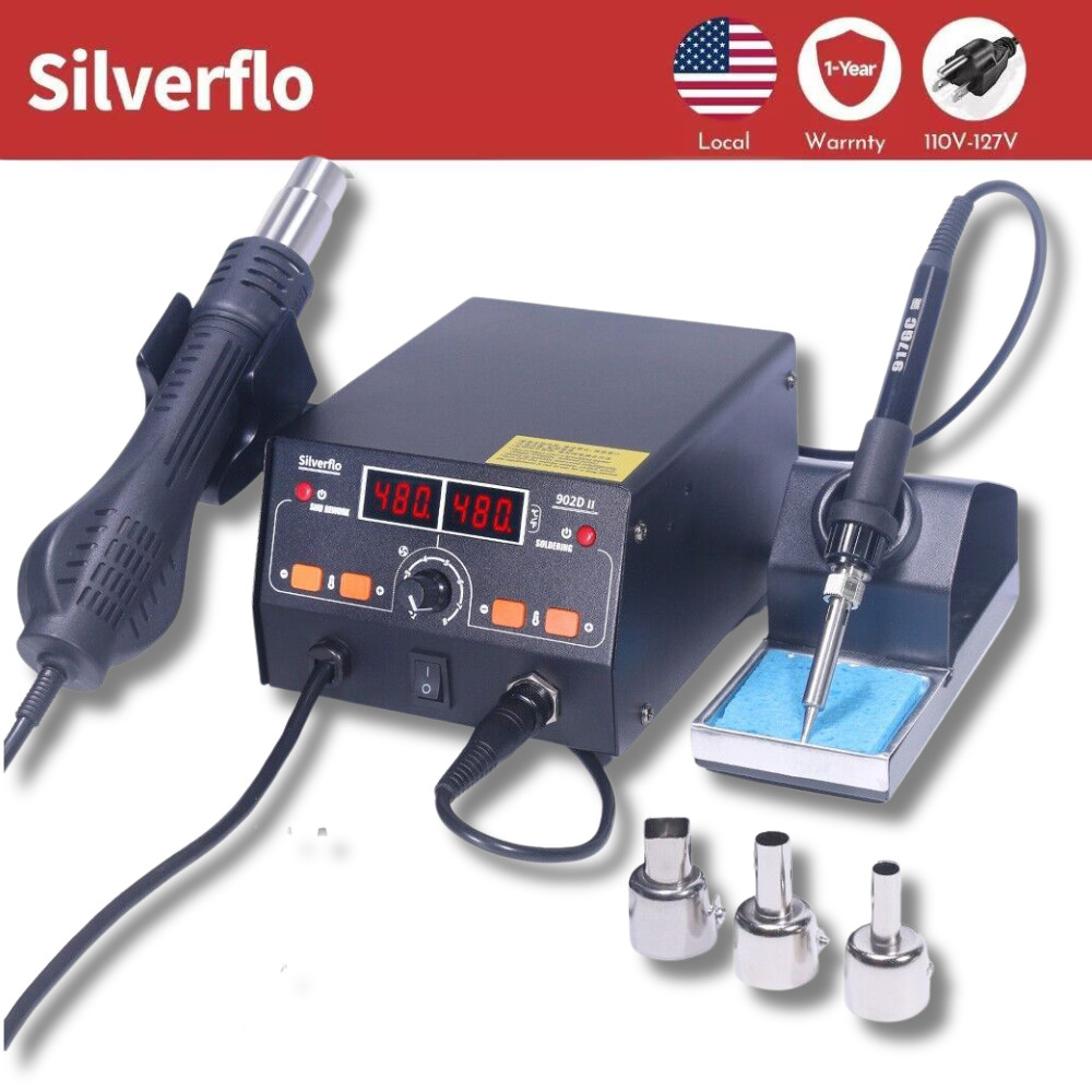 2in1 T12 Solder iron Digital soldering Station 670W Hot Air Rework Station