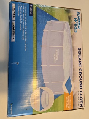 Summer Waves Polygroup  Square Ground Cloth for 15ft Pools - NEW!    