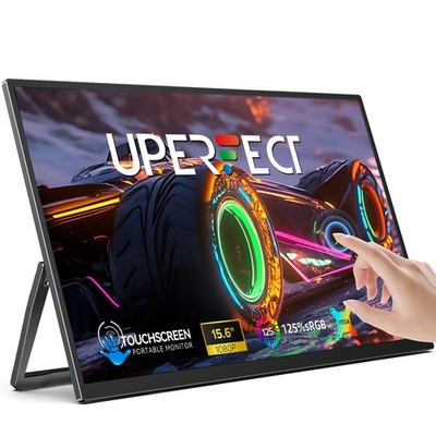 15.6 Inch Portable Monitor 1080P Touchscreen HDMI USB C Screen w/Kickstand& VESA