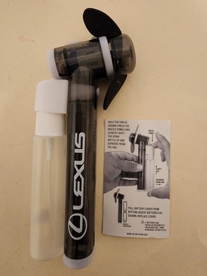 Rare Lexus Portable Misting Fan   Battery Operated Handheld Cooling Fan
