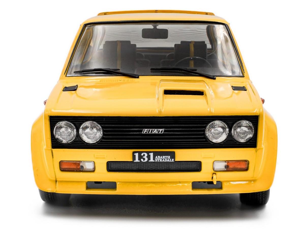 1980 FIAT 131 ABARTH YELLOW 1/18 DIECAST MODEL CAR BY SOLIDO