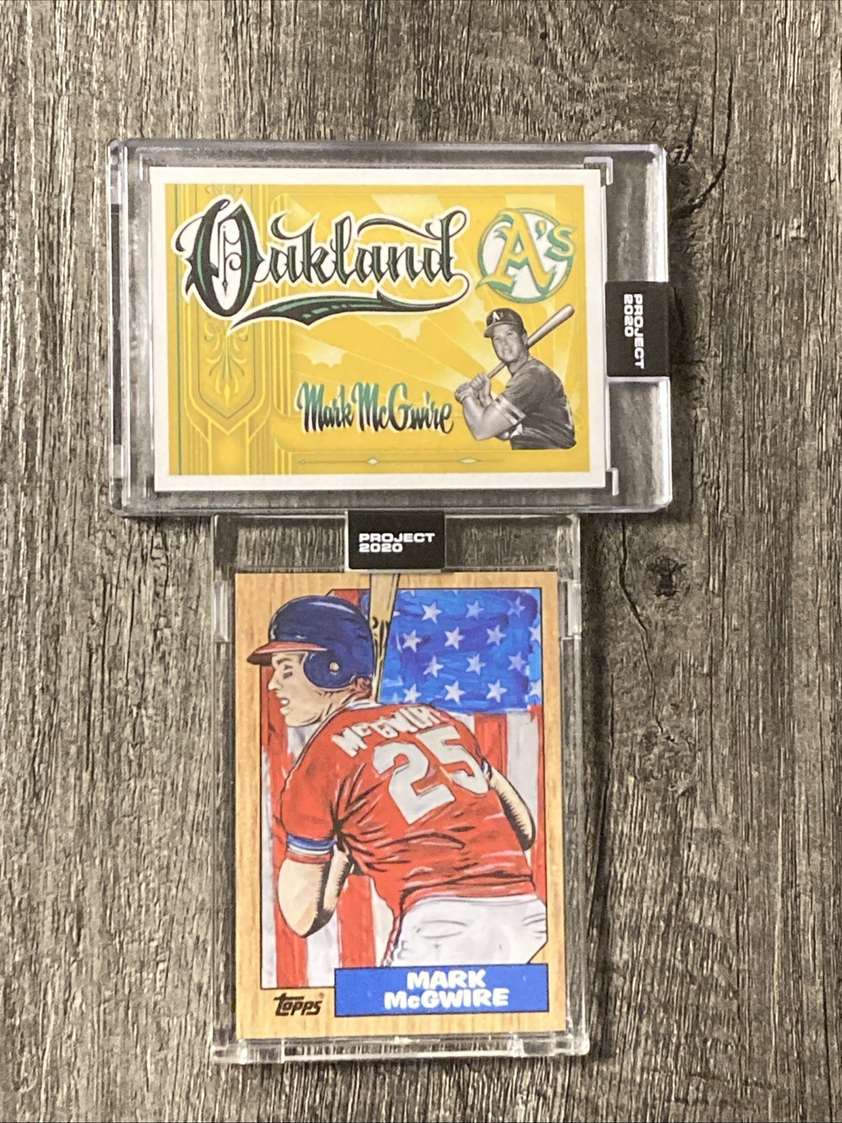 Topps PROJECT 2020 Card 111 Mark McGwire by Mister Cartoon + #81 Blake Jamieson