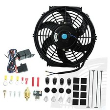 10" Universal Slim Fan Push Pull Electric Radiator 12V 80W High 10 Inch