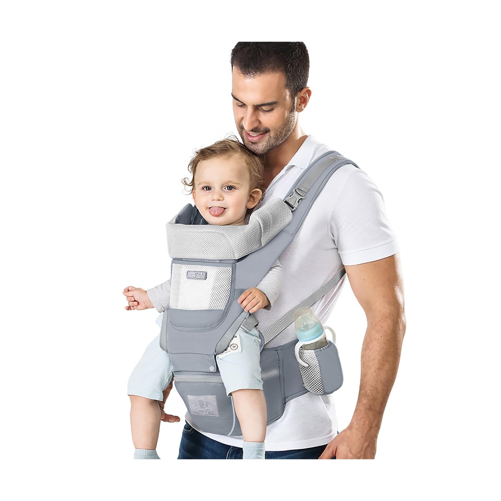 Baby Carrier Ergonomic Infant Carrier with Hip Seat Kangaroo Bag So... Fast Ship