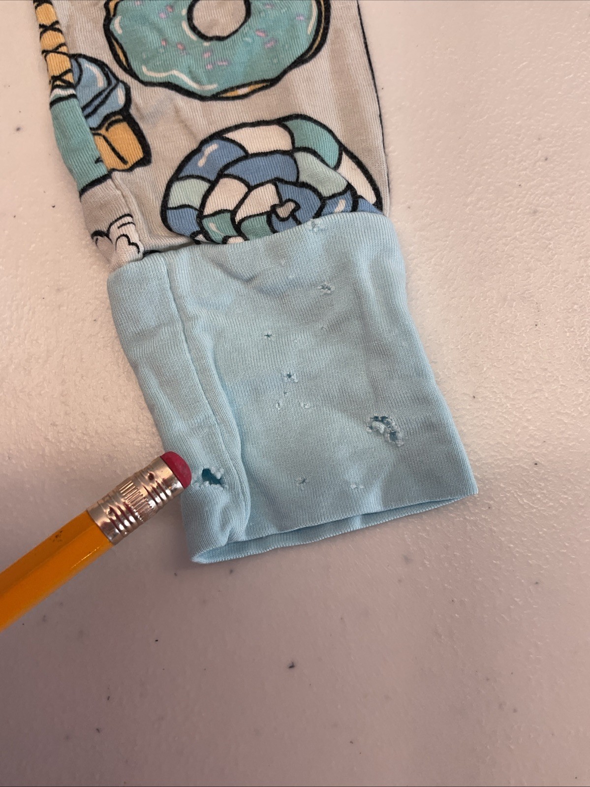 Little Sleepies Bamboo Zippy Pajamas Ice cream doughnuts 18-24  Months blue