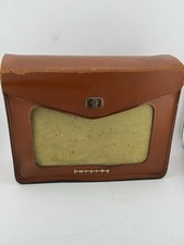Philips L3683B Valve Radio Portable Leather Case Vintage Untested