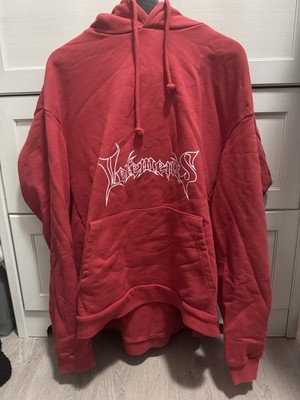 vetements seoul og metal red hoodie very rare size xs archive designer