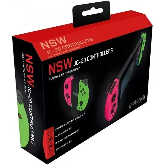 Gioteck Nintendo Switch Controllers Pink & Green Ex-Display - Image 4 of 4
