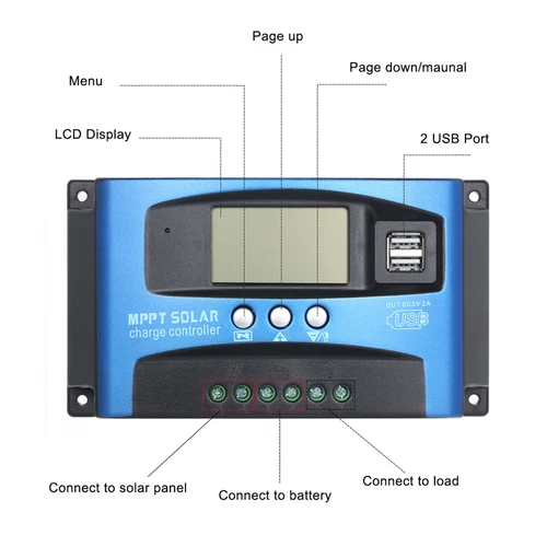 Solar Panel Regulator Charge Controller 12V/24V Auto Focus Tracking MPPT PWM - Picture 6 of 55